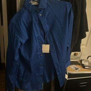 Blue Calvin Klein dress shirt